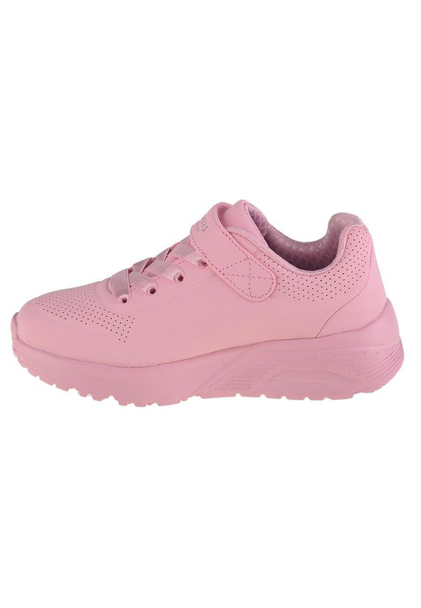 skechers - Buty do chodzenia dziewczęce, Skechers Uno Lite-Frosty Vibe. Kolor: różowy. Materiał: materiał, syntetyk. Sport: turystyka piesza