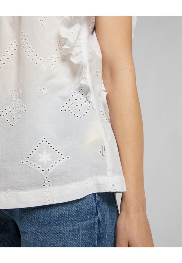 Lee - LEE FEMININE WOVEN TOP DAMSKA BLUZKA ECRU L49YZKNQ 112111153