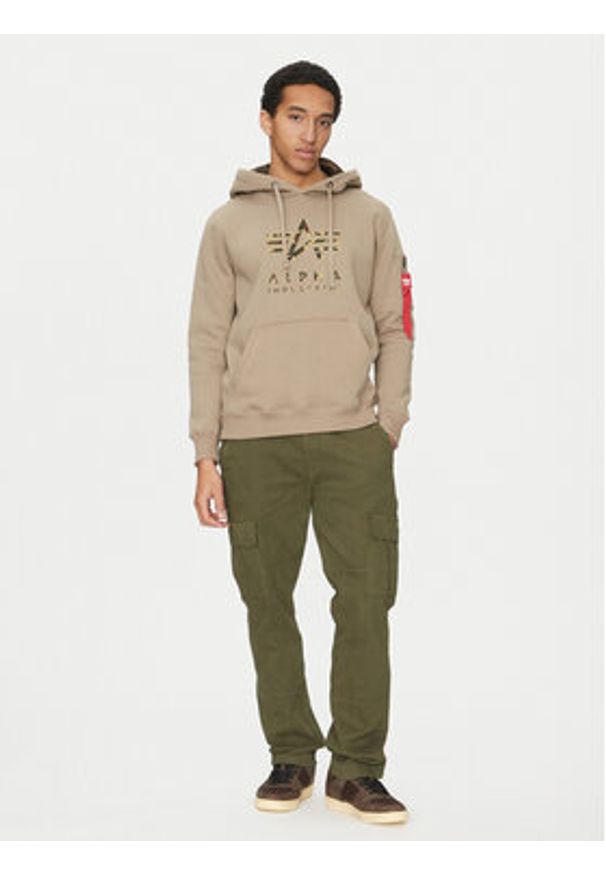 Alpha Industries Bluza Camo Tpu 146337 Beżowy Regular Fit. Kolor: beżowy. Materiał: bawełna