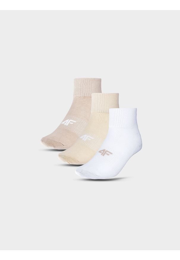 4f - 4F Skarpetki casual za kostkę (3-pack) dziecięce - multikolor 32-34. Kolor: wielokolorowy. Materiał: materiał, bawełna, poliamid, włókno