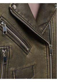 mango - Mango Kurtka z imitacji skóry Aurora 57067714 Khaki Oversize. Kolor: brązowy. Materiał: skóra, syntetyk #3