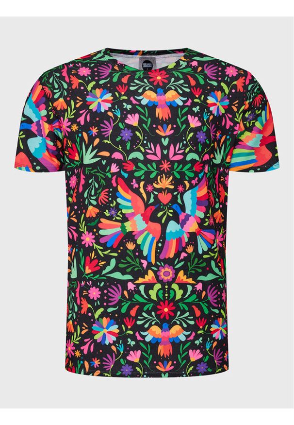 Mr. GUGU & Miss GO T-Shirt Unisex Black Mexican Folk Kolorowy Regular Fit. Materiał: syntetyk. Wzór: kolorowy