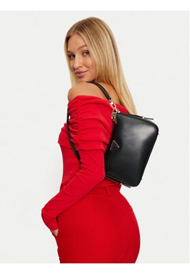 Guess Torebka HWVG94 93180 Czarny. Kolor: czarny. Materiał: skórzane