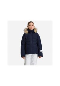 Rossignol - Kurtka narciarska dziewczęca ROSSIGNOL Girl Polydown Jkt granatowa. Kolor: niebieski. Materiał: puch. Sezon: zima. Sport: narciarstwo