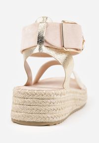 Born2be - Wielokolorowe Sandały z Ozdobą Klamrą i Jutową Platformą Riseth. Okazja: na co dzień. Zapięcie: klamry. Kolor: wielokolorowy. Wzór: aplikacja. Obcas: na platformie. Styl: casual, elegancki #9