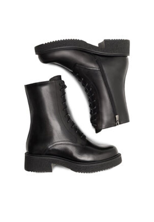 Gino Rossi Trapery Spezia -03 Czarny. Kolor: czarny. Materiał: skóra