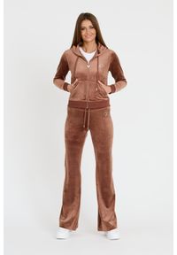Juicy Couture - JUICY COUTURE Brązowa damska bluza Rodeo Robertson, Rozmiar S. Kolor: brązowy