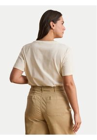 Lauren Ralph Lauren - LAUREN RALPH LAUREN T-Shirt 200P13943002 Kremowy Regular Fit. Kolor: kremowy. Materiał: bawełna #5