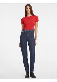 Guess Jeans T-Shirt W4YI01 J1314 Czerwony Slim Fit. Kolor: czerwony. Materiał: bawełna #4