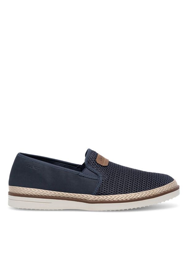 Rieker Espadryle B2366-14 Niebieski. Kolor: niebieski. Materiał: materiał