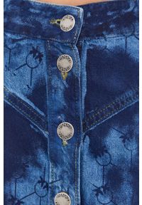Pinko spódnica jeansowa midi rozkloszowana. Kolor: niebieski. Materiał: jeans #4