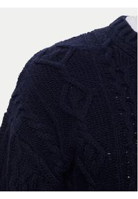 GAP - Gap Sweter 787133-00 Granatowy Relaxed Fit. Kolor: niebieski. Materiał: bawełna