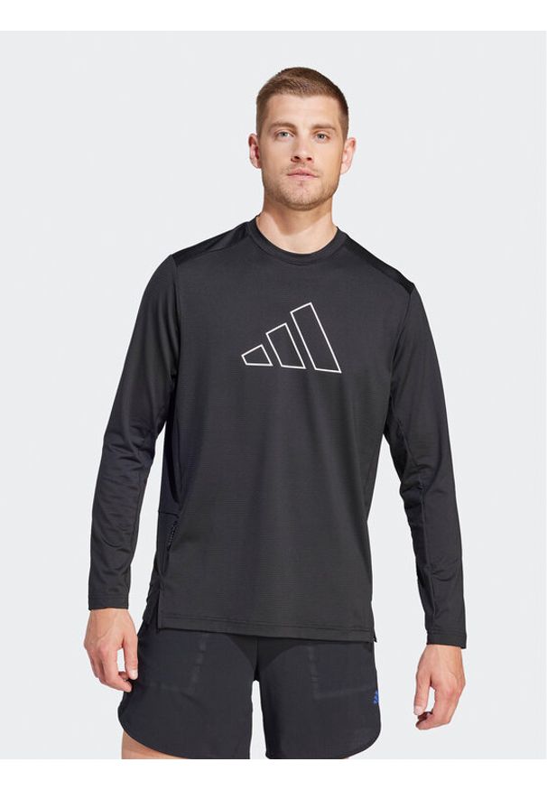 Adidas - adidas Koszulka techniczna Train Icons Small Logo Training IN9806 Czarny Regular Fit. Kolor: czarny. Materiał: syntetyk