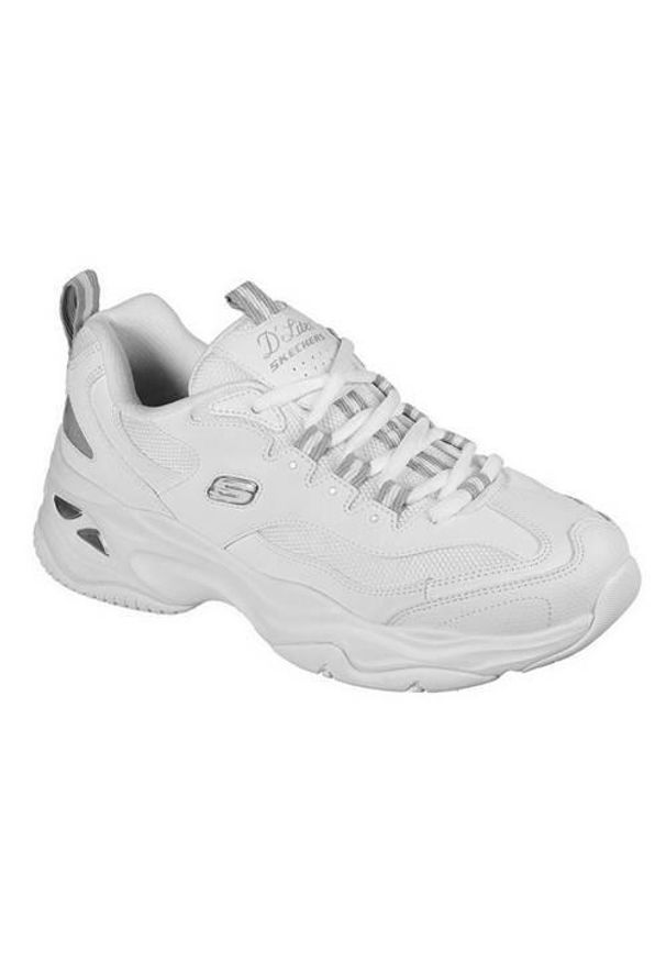 skechers - Buty do chodzenia damskie Skechers Dlites 40. Zapięcie: sznurówki. Kolor: biały. Materiał: materiał, syntetyk. Szerokość cholewki: normalna. Sport: turystyka piesza