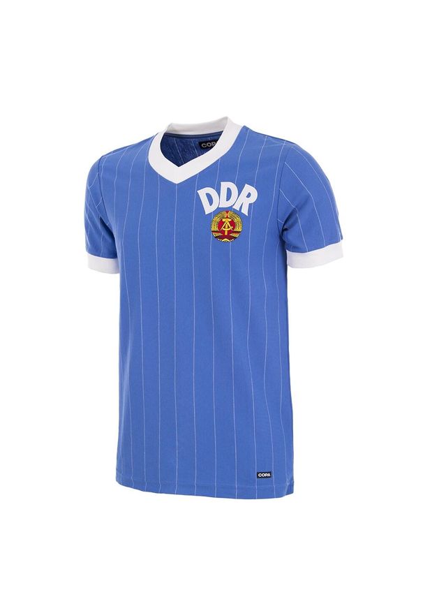 COPA FOOTBALL - Camisa Retro de Futebol Alemanha Oriental (DDR) 1985. Kolor: niebieski. Sport: piłka nożna
