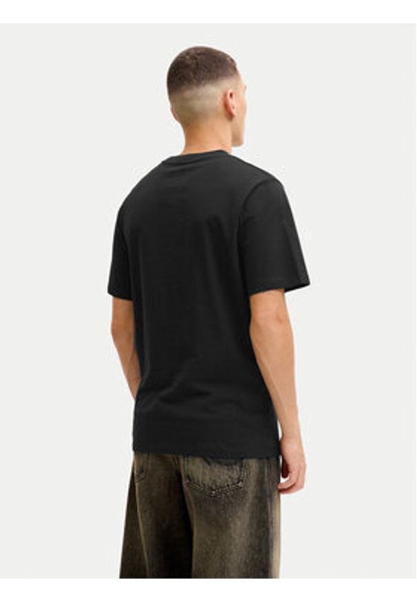 Jack & Jones T-Shirt Fusion 12289863 Czarny Regular Fit. Kolor: czarny. Materiał: bawełna