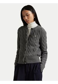 Polo Ralph Lauren Kardigan 211972104500 Szary Slim Fit. Typ kołnierza: polo. Kolor: szary. Materiał: wełna #1