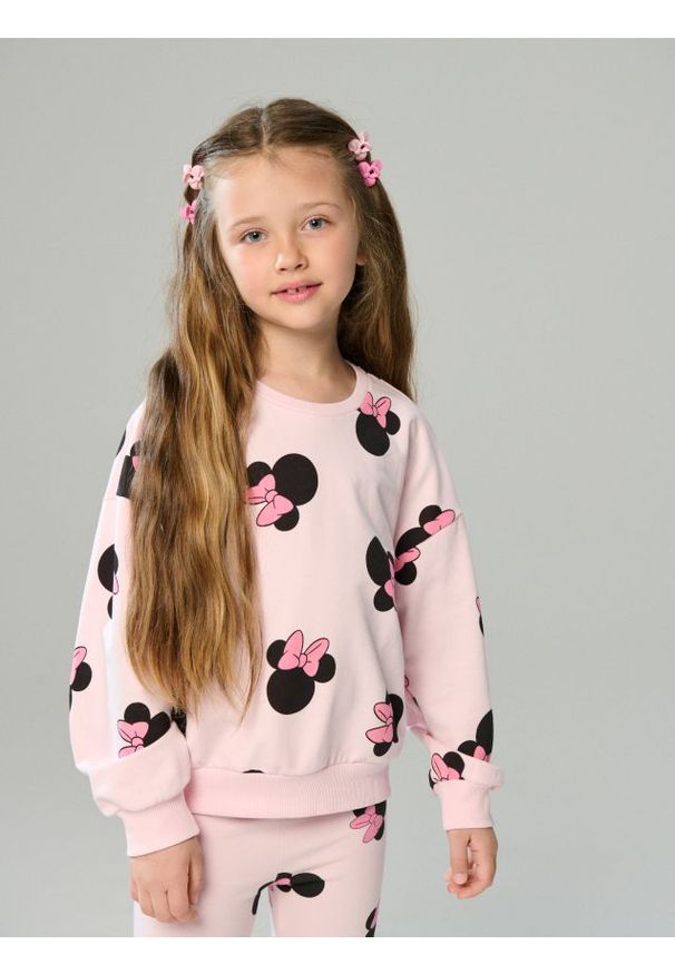 Sinsay - Bluzy 2 pack Minnie Mouse - kremowy. Kolor: kremowy. Wzór: motyw z bajki