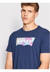Levi's® T-Shirt Graphic Crewneck 22491-0454 Granatowy Regular Fit. Kolor: niebieski. Materiał: bawełna