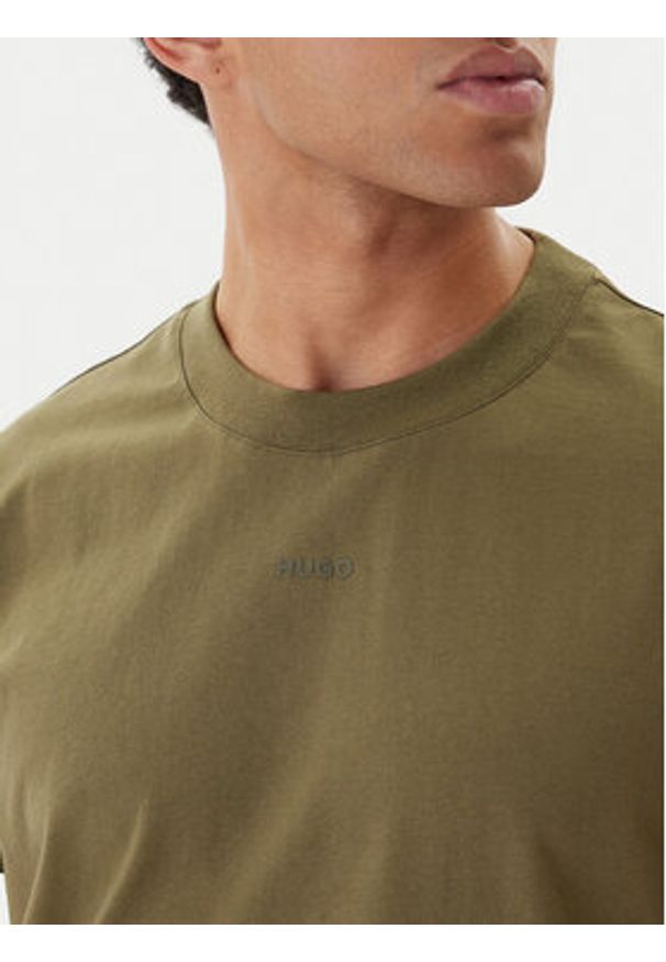Hugo - HUGO T-Shirt Dapolino 50488330 Zielony Relaxed Fit. Kolor: zielony. Materiał: bawełna