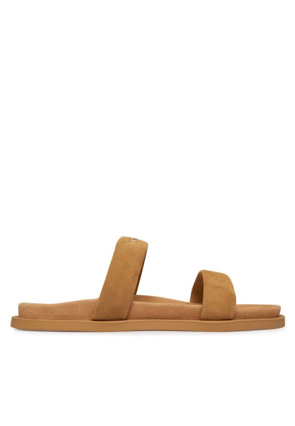 Inuikii Klapki Slaps 1004.003.0671 Beżowy ciemny. Kolor: beżowy. Materiał: zamsz, skóra