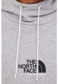 The North Face bluza Black Box męska kolor szary z kapturem melanżowa. Typ kołnierza: kaptur. Kolor: szary. Materiał: dzianina. Wzór: melanż #3
