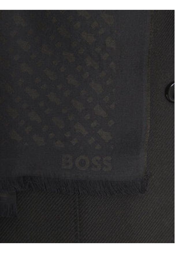 BOSS - Boss Szalik Ledonio 50517765 Czarny. Kolor: czarny. Materiał: bawełna, materiał