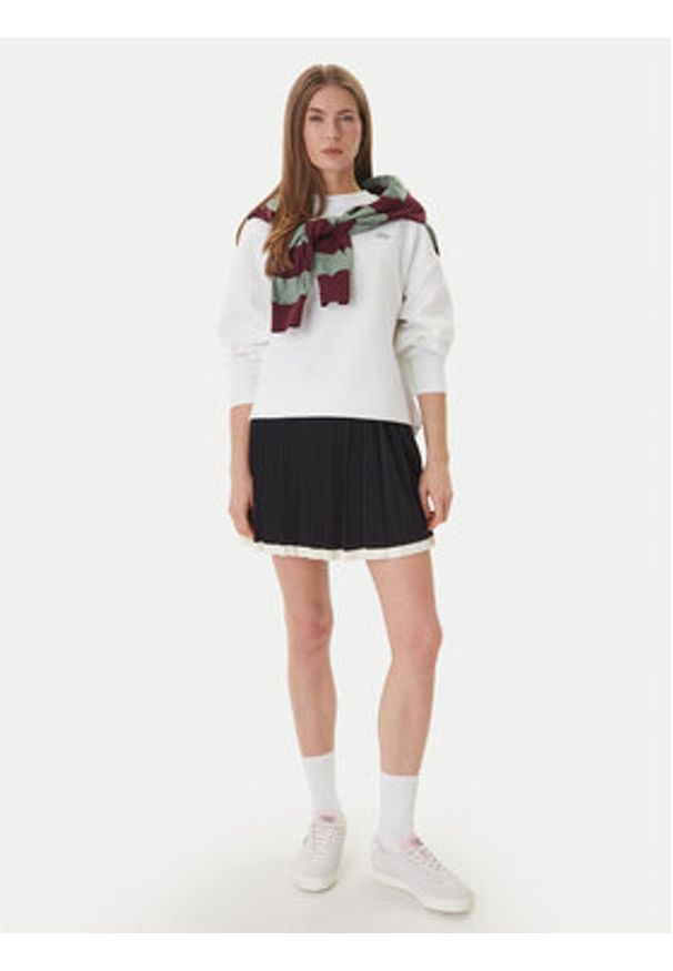 Lacoste Bluza SF0046 Biały Oversize. Kolor: biały. Materiał: bawełna