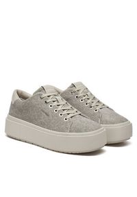 Calvin Klein Sneakersy Flatform Cup Lace Up W/Ml Felt HW0HW02325 Szary. Kolor: szary. Materiał: materiał #5