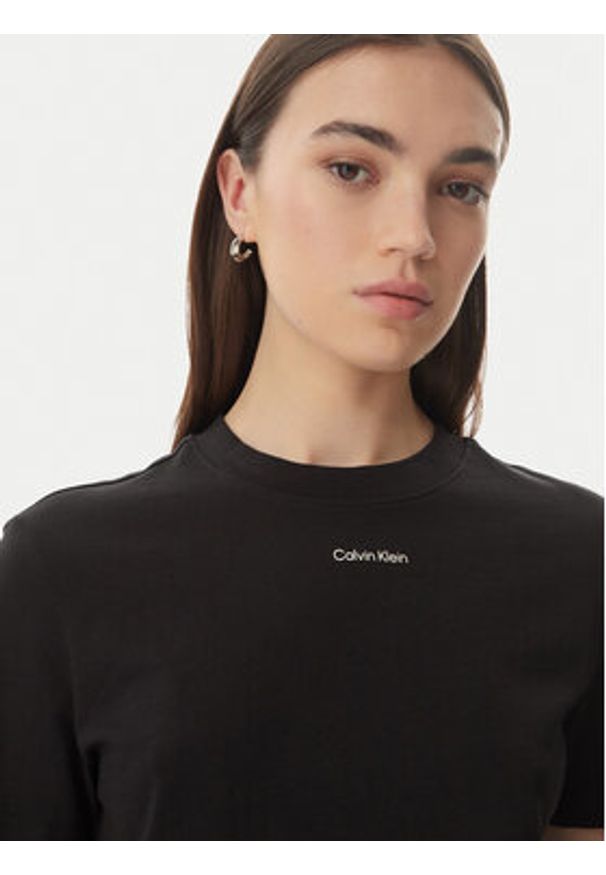Calvin Klein T-Shirt Classic LV147C857G Czarny Regular Fit. Kolor: czarny. Materiał: bawełna
