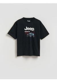 Reserved - T-shirt Jeep - czarny. Kolor: czarny. Materiał: dzianina, bawełna #1