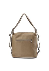 Brązowa Stylowa Torebka Damska Z Funkcją Plecaka Venezia. Kolor: brązowy. Materiał: skórzane. Styl: elegancki #5
