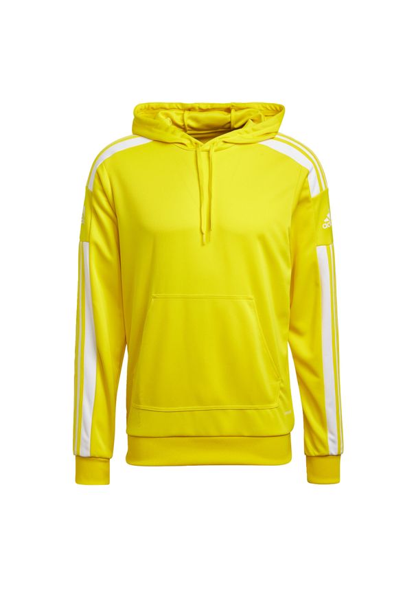 Adidas - Bluza piłkarska męska adidas Squadra 21 Hoodie. Kolor: biały, wielokolorowy, żółty. Sport: piłka nożna