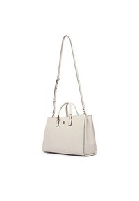 TOMMY HILFIGER - Tommy Hilfiger Torebka Th Daily Satchel Mono AW0AW18418 Écru. Kolor: kremowy. Materiał: skórzane #5