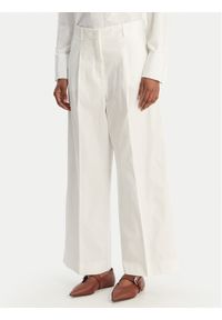 Weekend Max Mara Spodnie materiałowe Bellico 2615131072 Biały Regular Fit. Kolor: biały. Materiał: bawełna #1
