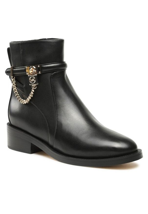 MICHAEL Michael Kors Botki Hamilton Flat Bootie 40F3HAME5L Czarny. Kolor: czarny. Materiał: skóra