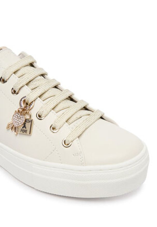 Patrizia Pepe Sneakersy PPJ900.02 Écru. Materiał: skóra