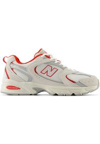 Buty unisex New Balance MR530QB – beżowe. Okazja: na co dzień. Kolor: beżowy. Materiał: skóra, syntetyk, materiał. Szerokość cholewki: normalna. Sezon: lato