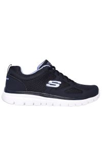 skechers - Buty Skechers Agoura 52635NVY - granatowe. Okazja: na co dzień. Zapięcie: sznurówki. Kolor: niebieski. Materiał: guma, skóra. Szerokość cholewki: normalna. Model: Skechers Sport