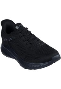 skechers - Buty sportowe męskie Skechers Bob Squad Chaos Solid Step. Kolor: czarny. Materiał: materiał. Sport: fitness #1
