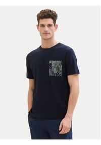 Tom Tailor T-Shirt 1040945 Granatowy Regular Fit. Kolor: niebieski. Materiał: bawełna #5
