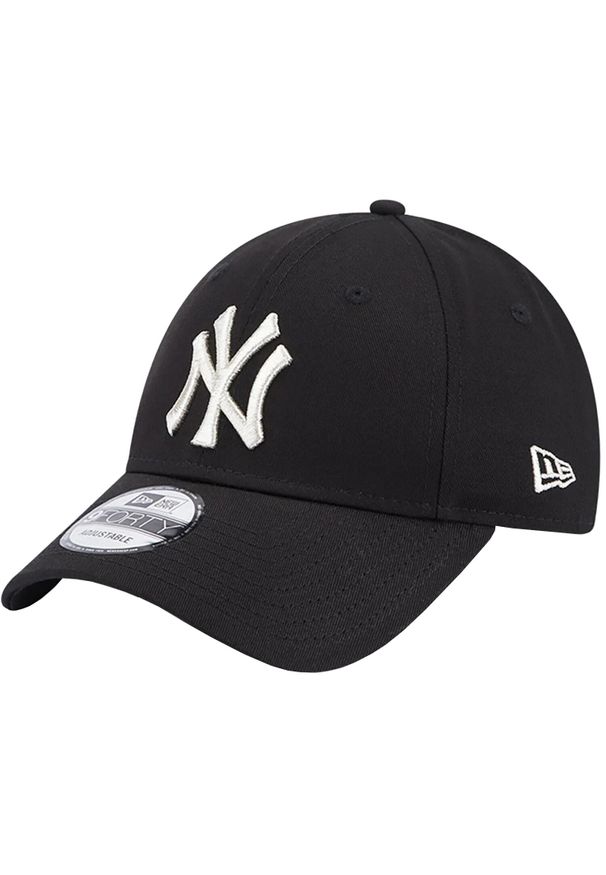 New Era - Damska czapka z daszkiem New York Yankees 9FORTY MLB Metallic Logo. Kolor: czarny. Materiał: bawełna. Styl: sportowy