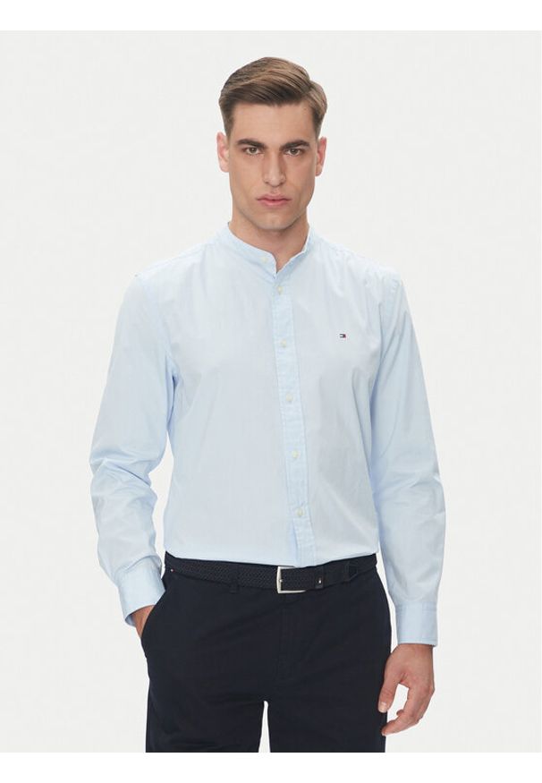 TOMMY HILFIGER - Tommy Hilfiger Koszula MW0MW39966 Błękitny Regular Fit. Kolor: niebieski. Materiał: bawełna