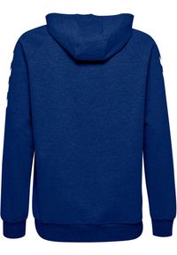 Bluza sportowa z kapturem męska Hummel Go Cotton Hoodie. Typ kołnierza: kaptur. Kolor: biały, wielokolorowy, niebieski. Sport: taniec, joga i pilates
