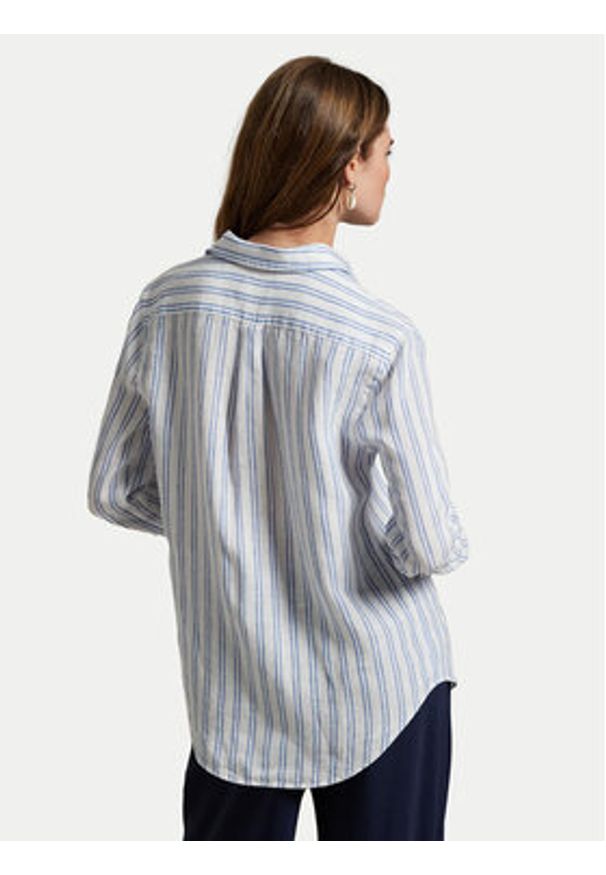 Polo Ralph Lauren Koszula 211970691007 Błękitny Classic Fit. Typ kołnierza: polo. Kolor: niebieski. Materiał: len