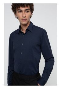 Hugo Koszula Ermo 50438087 Granatowy Slim Fit. Kolor: niebieski. Materiał: syntetyk #1