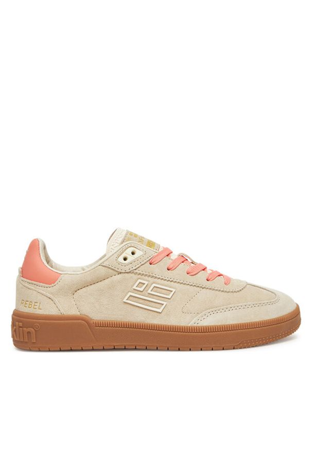 D.Franklin Sneakersy DFSH387005 Beżowy. Kolor: beżowy. Materiał: zamsz, skóra