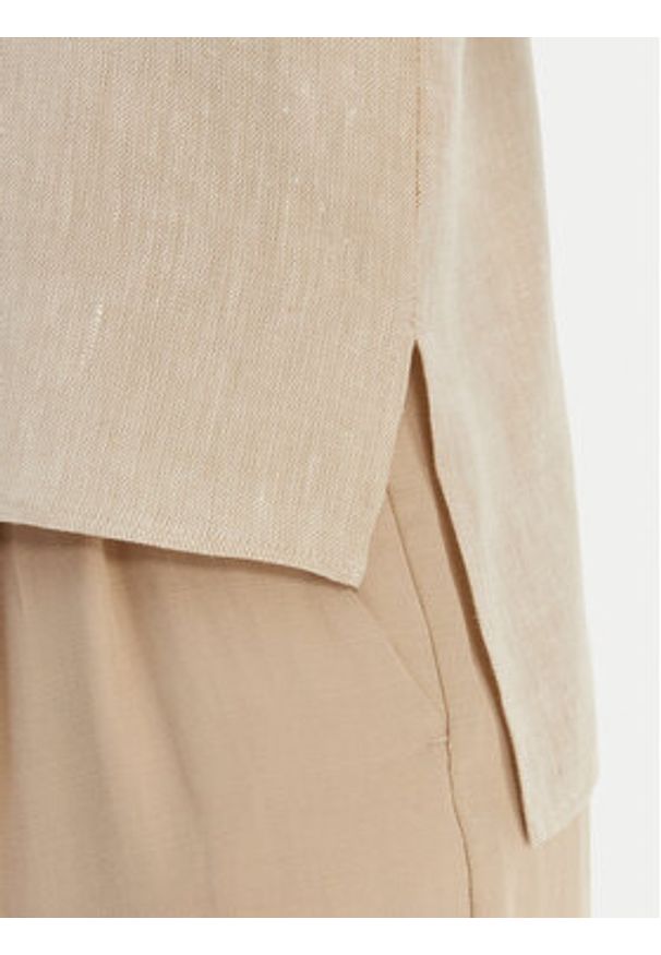 Weekend Max Mara Koszula Capo 2615041022 Beżowy Regular Fit. Kolor: beżowy. Materiał: len