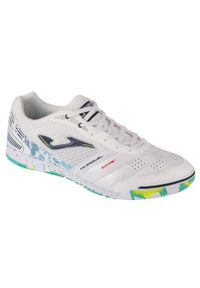 Buty piłkarskie męskie Joma BUTYJOMAMUNS2402INMUNDIAL2402INDOOR. Zapięcie: sznurówki. Kolor: biały. Materiał: syntetyk, materiał, skóra. Szerokość cholewki: normalna. Sport: piłka nożna