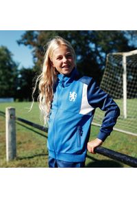 CHELSEA - Dres piłkarski dziecięcy Chelsea 23/24. Kolor: niebieski. Materiał: dresówka. Styl: sportowy #1